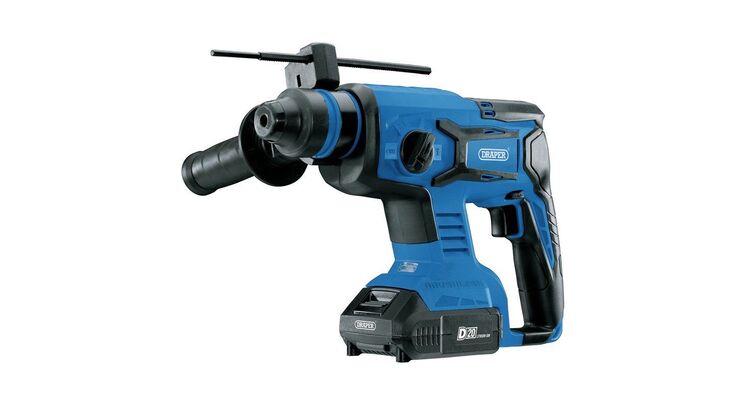 Draper 00592 D20 20V Brushless SDS+ Rotary Hammer Drill with 2 x 2Ah Batteries and Charger
