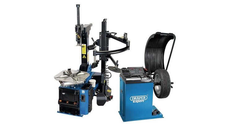 Draper 02152 Tyre Changer with Assist Arm and Wheel Balancer Kit