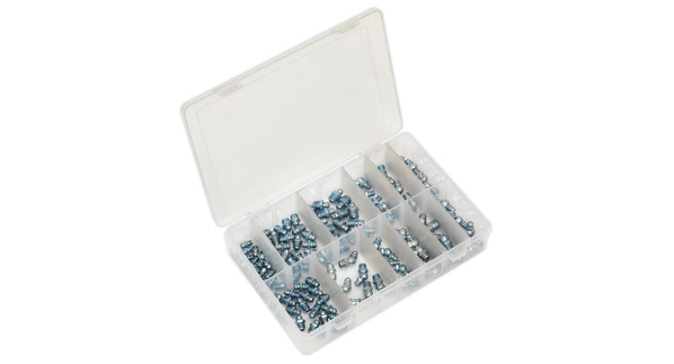 Sealey AB008GN Grease Nipple Assortment 115pc - Metric