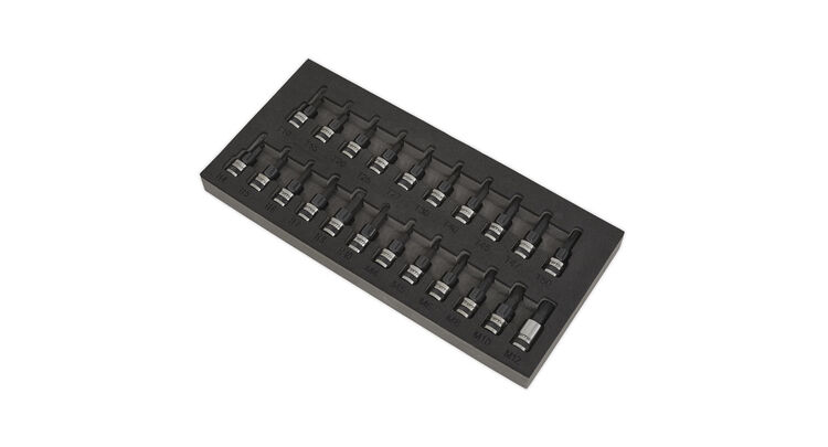 Sealey AK7985 TRX-Star*/Hex/Spline Socket Bit Set 22pc 3/8"Sq Drive Black Series