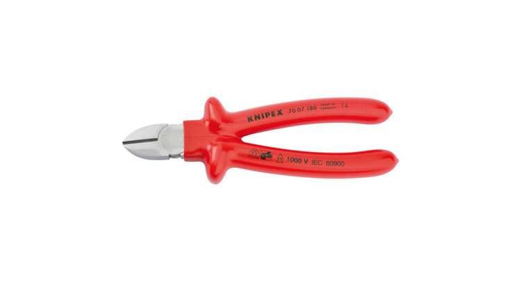 Draper 21455 Knipex 70 07 180 180mm Fully Insulated S Range Diagonal Side Cutter