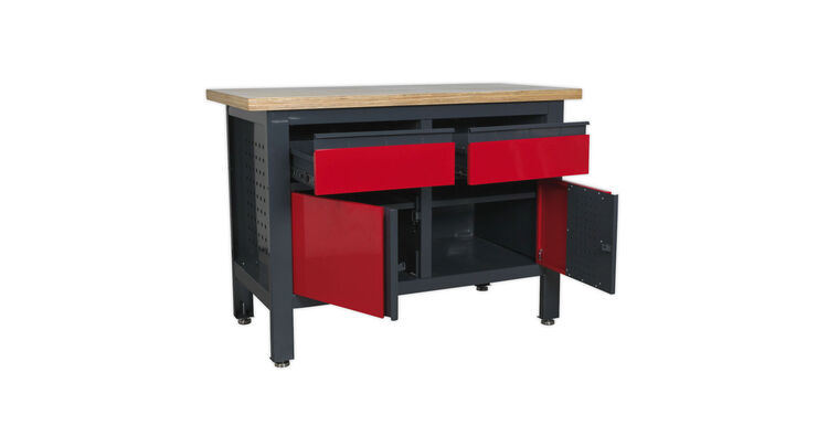 Sealey AP1372A Workstation with 2 Drawers & 2 Cupboards