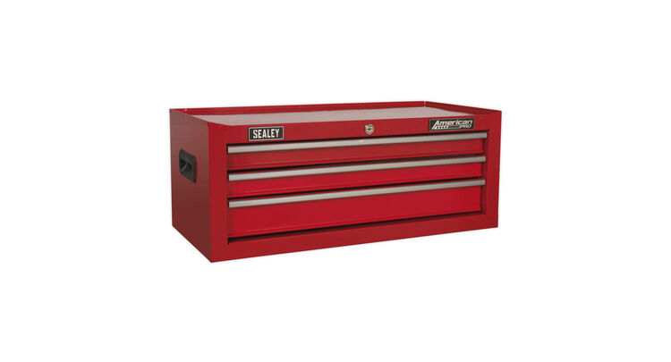 Sealey AP223 Mid-Box 3 Drawer with Ball Bearing Slides - Red
