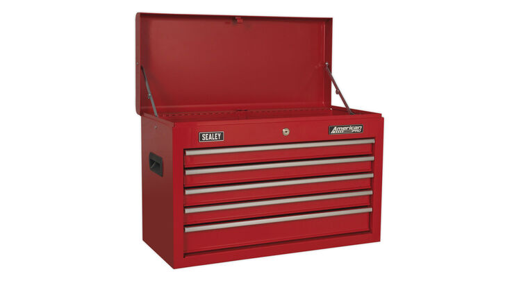 Sealey AP225 Topchest 5 Drawer with Ball Bearing Slides - Red