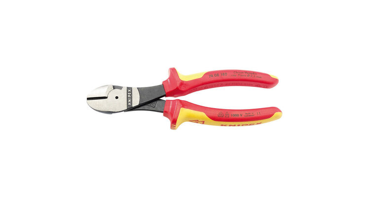Draper 31927 Knipex 74 08 180UKSBE VDE Fully Insulated High Leverage Diagonal Side Cutters (180mm)