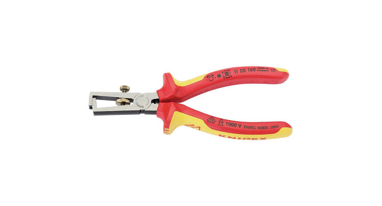 Draper 31930 Knipex 11 08 160UKSBE VDE Fully Insulated Wire Stripping Pliers (160mm)