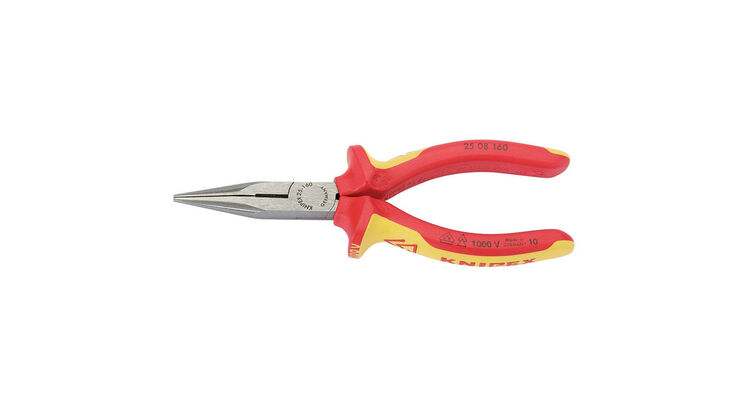Draper 31944 Knipex 25 08 160UKSBE VDE Fully Insulated Long Nose Pliers (160mm)