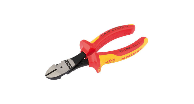 Draper 32022 Knipex 74 08 160UKSBE VDE Fully Insulated High Leverage Diagonal Side Cutters (160mm)