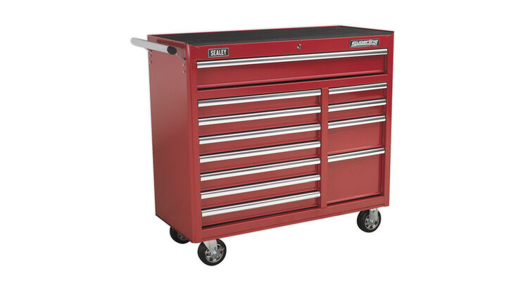 Sealey AP41120 Rollcab 12 Drawer with Ball Bearing Slides Heavy-Duty - Red