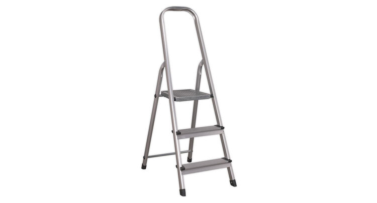 Sealey ASL3S Aluminium Step Ladder 3-Tread EN 131