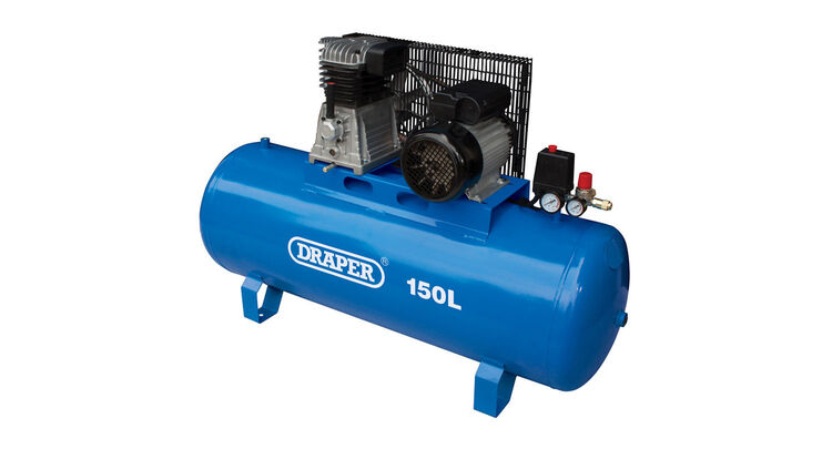 Draper 55304 150L Stationary Belt-Driven Air Compressor (2.2kW)