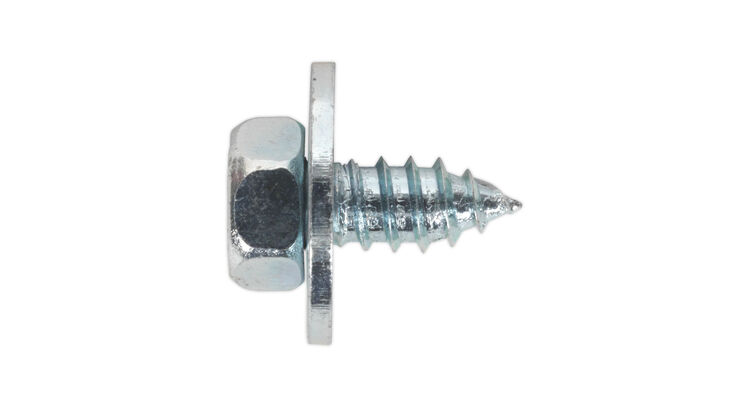 Sealey ASW141 Acme Screw with Captive Washer #14 x 1/2" Zinc BS 7976/6903/B Pack of 100