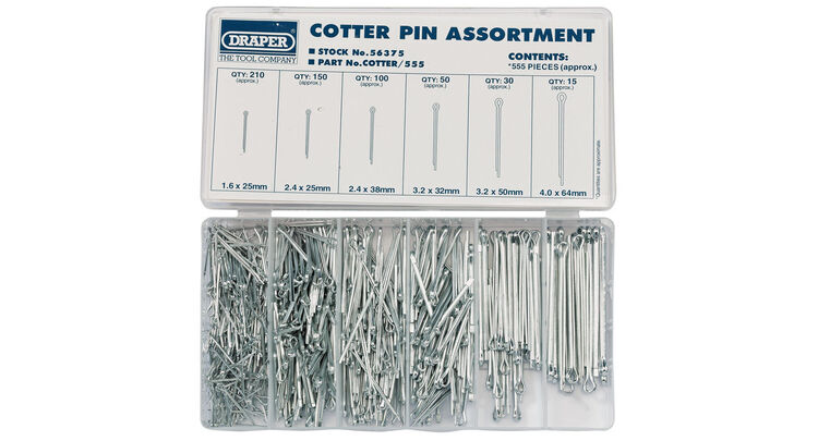 Draper 56375 Split Pin Assortment (555 Piece)