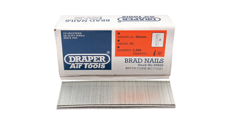 Draper 59829 38mm Brad Nails (5000)
