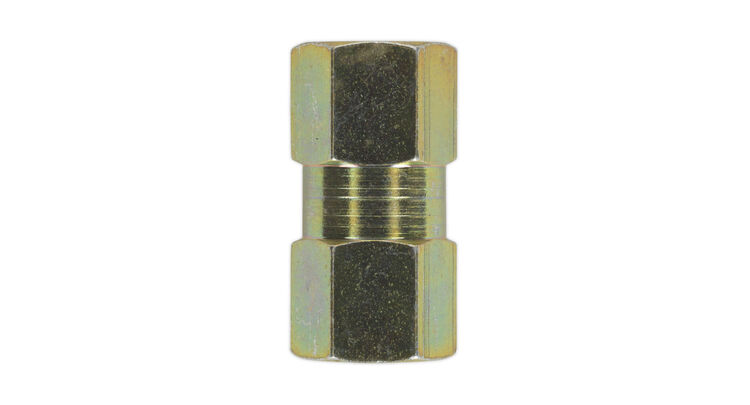 Sealey BC10100F Brake Tube Connector M10 x 1mm Female to Female Pack of 10