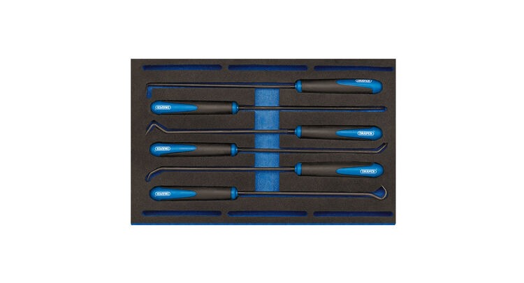 Draper 63494 Long Reach Hook and Pick Set in 1/4 Drawer EVA Insert Tray (6 Piece)