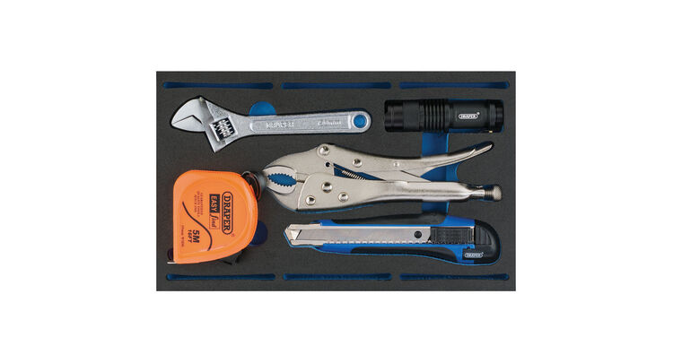Draper 63543 Tool Kit in 1/4 Drawer EVA Insert Tray (5 Piece)