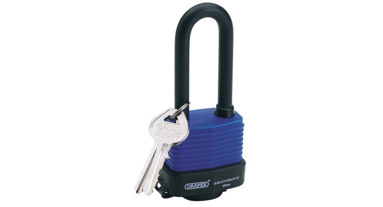 Draper 64177 45mm Laminated Steel Padlock with Extra Long Shackle