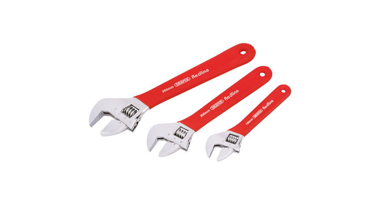 Draper 67634 Soft Grip Adjustable Wrench Set (3 Piece)