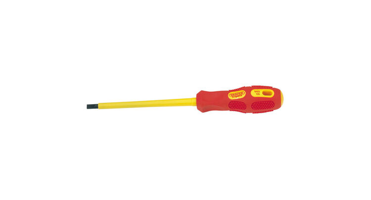 Draper 69219 5.5mm x 125mm Fully Insulated Plain Slot Screwdriver (Sold Loose)