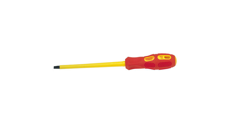 Draper 69220 6.5mm x 150mm Fully Insulated Plain Slot Screwdriver (Sold Loose)