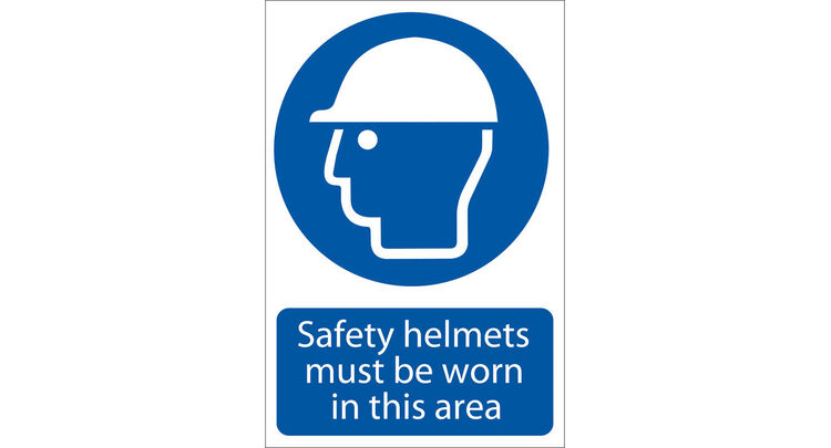 Draper 72053 Safety Helmet' Mandatory Sign