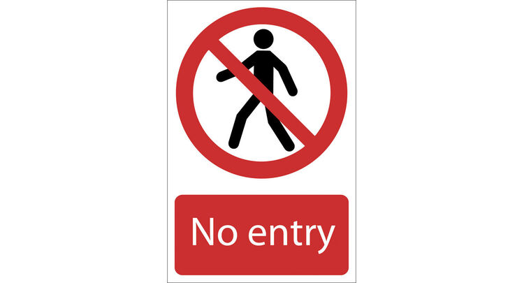 Draper 72169 No Entry' Prohibition Sign