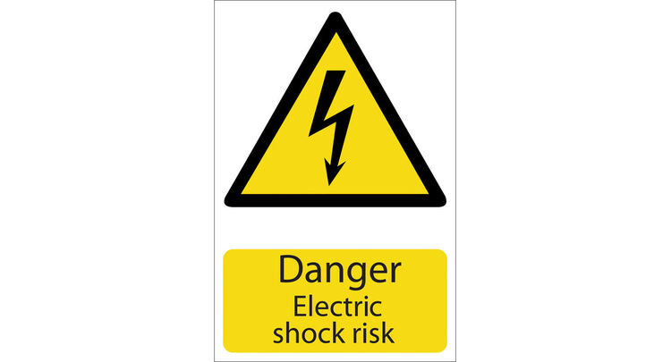 Draper 72225 Danger Electric Shock' Hazard Sign