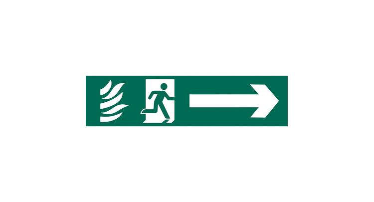 Draper 73164 Running Man Arrow Right' Safety Sign