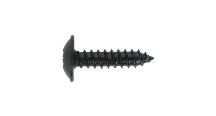 Sealey BST4813 Self Tapping Screw 4.8 x 13mm Flanged Head Black Pozi BS 4174 Pack of 100