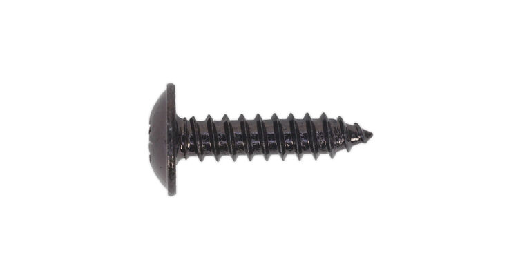 Sealey BST4819 Self Tapping Screw 4.8 x 19mm Flanged Head Black Pozi BS 4174 Pack of 100