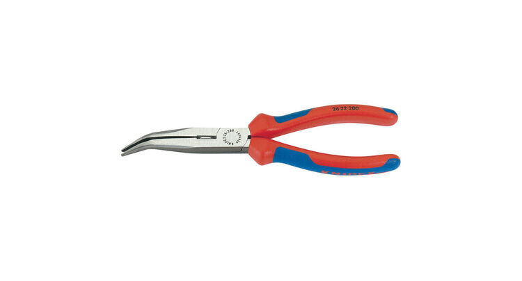 Draper 77004 Knipex 26 22 200 200mm Angled Long Nose Pliers with Heavy Duty Handles