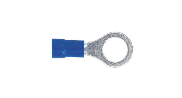 Sealey BT27 Easy-Entry Ring Terminal &#8709;8.4mm (5/16") Blue Pack of 100