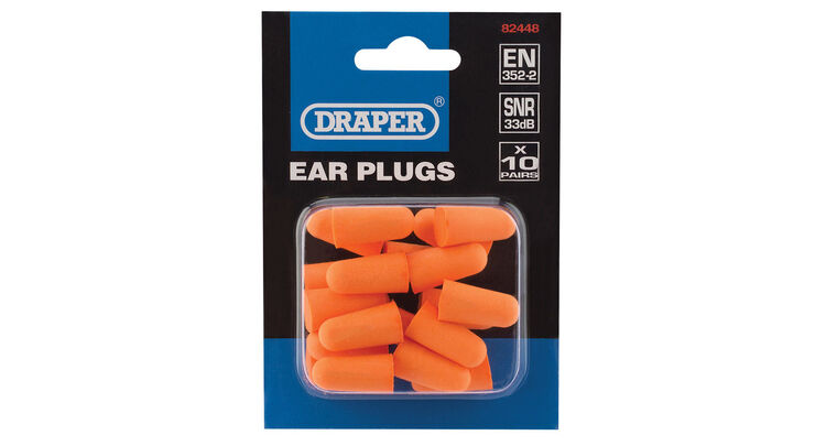Draper 82448 Ear Plugs (Pack of 10 Pairs)