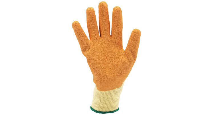 Draper 82721 Orange Heavy Duty Latex Coated Work Gloves - Large