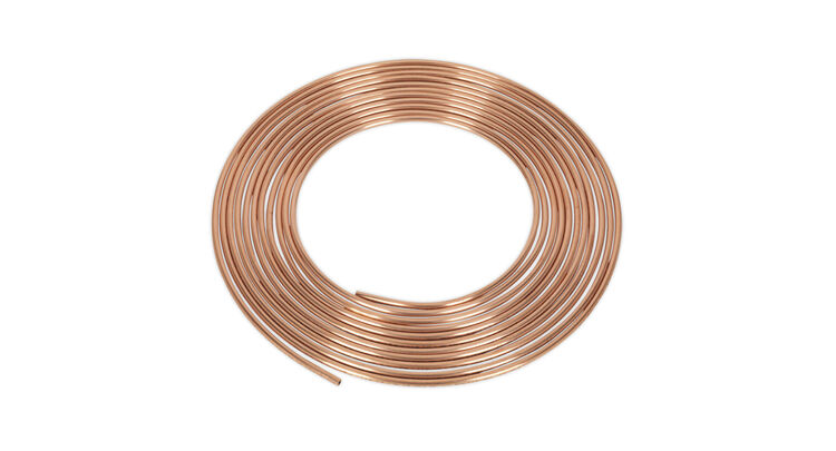 Sealey CBP002 Brake Pipe Copper Tubing 22 Gauge 3/16" x 25ft BS EN 12449 C106