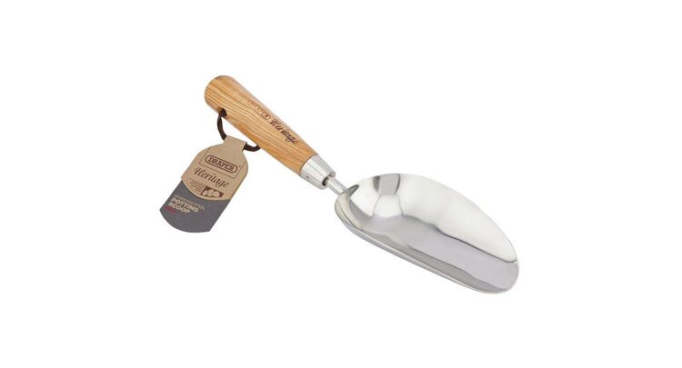 Draper 99024 Stainless Steel Hand Potting Scoop with Ash Handle