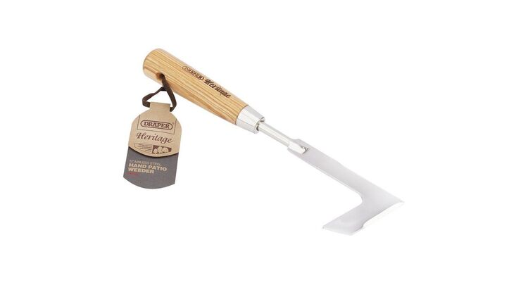 Draper 99028 Stainless Steel Hand Patio Weeder With Ash Handle