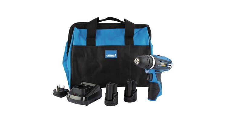 Draper 99718 Storm Force&#174; 10.8V Power Interchange Rotary Kit (+2 x 1.5Ah Batteries, Charger and Bag)