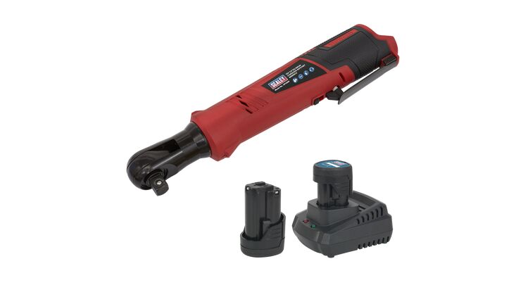 Sealey CP1209KIT Cordless Ratchet Wrench 1/2"Sq Drive 12V Lithium-ion - 2 Batteries