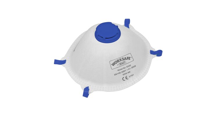 Sealey 9332/3 Cup Mask Valved FFP2 - Pack of 3