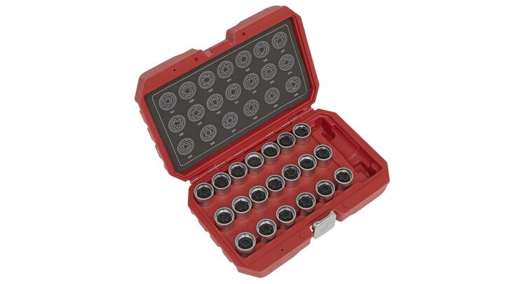Sealey SX219 Locking Wheel Nut Key Set 20pc - VAG
