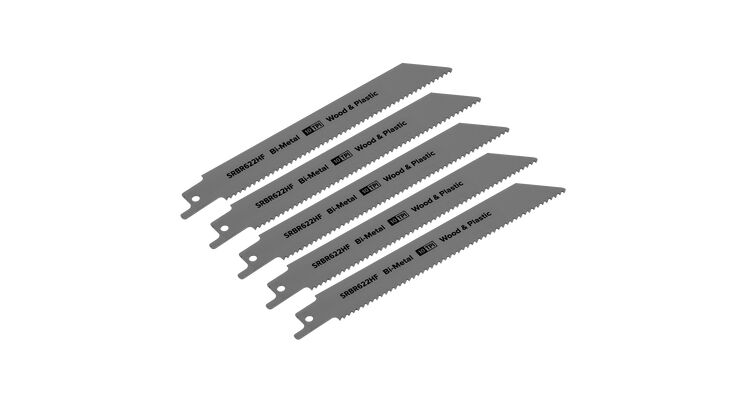 Sealey SRBR622HF Reciprocating Saw Blade Wood & Plastics 150mm 10tpi - Pack of 5