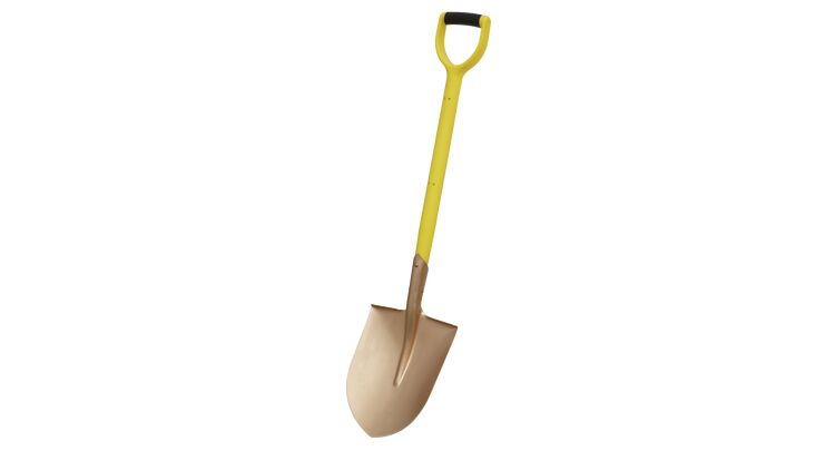 Sealey NS107 Round Point Shovel 240 x 420 x 990mm - Non-Sparking