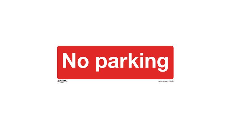 Sealey SS16P10 Prohibition Safety Sign - No Parking - Rigid Plastic - Pack of 10