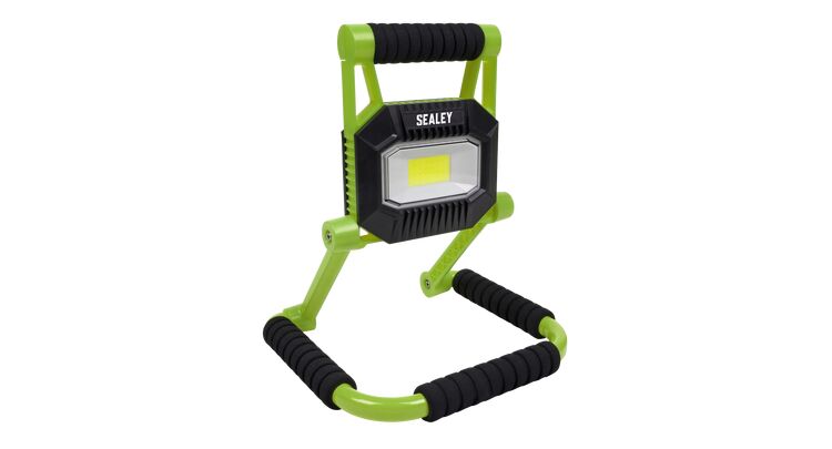 Sealey LEDFL10W Rechargeable Portable Fold Flat Floodlight 10W COB LED Lithium-ion