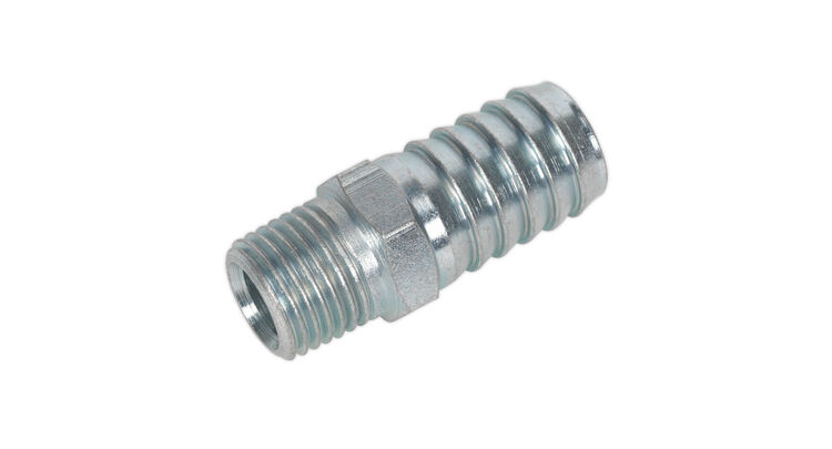 Sealey AC40 Screwed Tailpiece Male 1/4"BSPT - 1/2" Hose Pack of 5