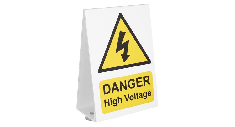 Sealey HVS1 High Voltage Vehicle Warning Sign