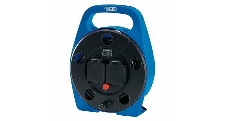 Draper 99294 2 Way Cable Reel with LED Worklight, 10m