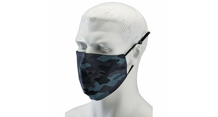 Draper 94962 Camo Fabric Resuable Face Masks, Blue (Pack of 2)